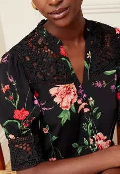 Блузка на пуговицах REGULAR FIT Love & Roses, черный