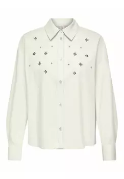 Блузка на пуговицах REGULAR FIT ONLY, кремовый