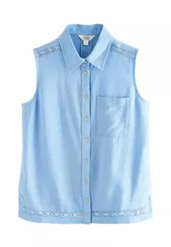 Блузка на пуговицах REGULAR FIT - SLEEVELESS Next, синий
