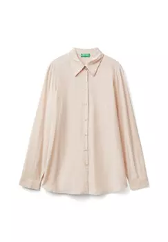 Блузка на пуговицах REGULAR FIT United Colors of Benetton, розовый
