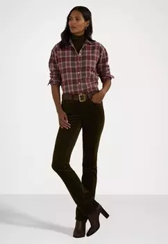 Блузка на пуговицах RELAXED FIT CHECKED PLAID COTTON SHIRT Lauren Ralph Lauren, Бордо