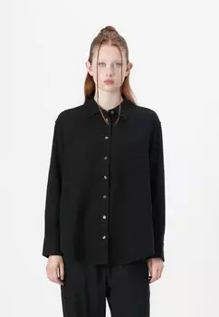 Блузка на пуговицах RELAXED GAUZE SHIRT GAP, черный