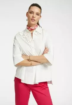 Блузка на пуговицах RICAMATA Elena Mir, белый