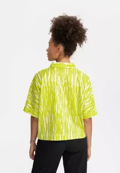Блузка на пуговицах RINARA MELA, неоновый зеленый