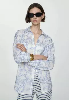 Блузка на пуговицах RITA Mango, кремовый