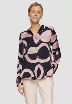 Блузка на пуговицах s.Oliver BLACK LABEL, темно-синий