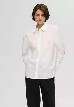 Блузка на пуговицах Selected Femme, кремовый