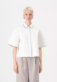 Блузка на пуговицах Selected Femme, кремовый