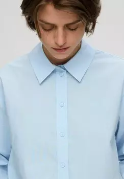 Блузка на пуговицах Selected Femme, светло-голубой