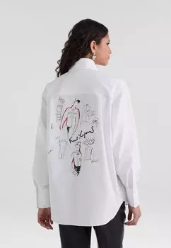 Блузка на пуговицах SERIES SHIRT KARL LAGERFELD, белый
