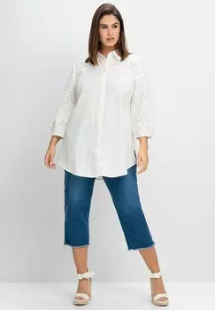 Блузка на пуговицах Sheego, белый