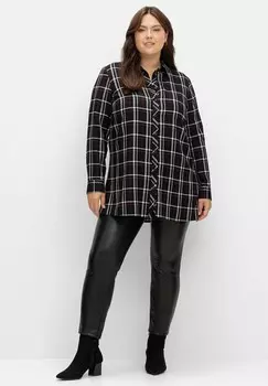 Блузка на пуговицах Sheego, черный