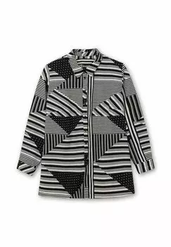 Блузка на пуговицах Sheego, черный