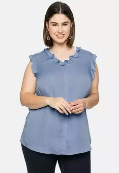 Блузка на пуговицах Sheego, синий