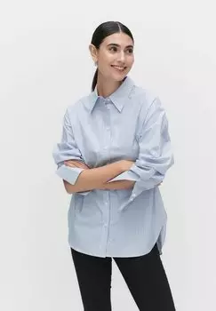 Блузка на пуговицах SHELLY OVERSIZED STOCKH LM Studio, синий