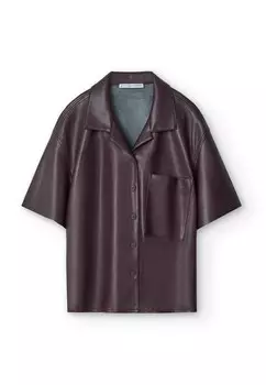 Блузка на пуговицах SHORT SLEEVE ADOLFO DOMINGUEZ, коричневый