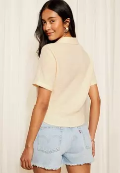 Блузка на пуговицах SHORT SLEEVE CRINKLE FRONT REGULAR FIT Friends Like These, бежевый