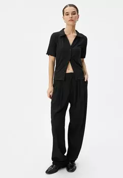 Блузка на пуговицах SHORT SLEEVE Koton, черный