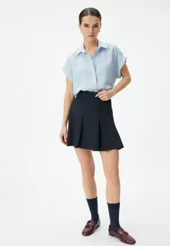 Блузка на пуговицах SHORT SLEEVE Koton, синий