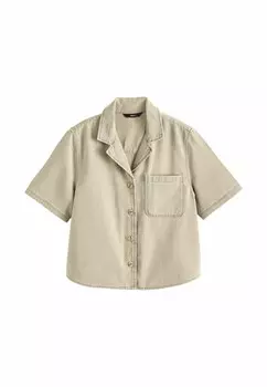 Блузка на пуговицах SHORT SLEEVE Next, цвет Khaki Green