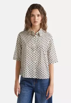 Блузка на пуговицах SHORT SLEEVE PATTERNED United Colors of Benetton, бежевый