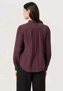 Блузка на пуговицах SLSIJA MAUDE Soaked in Luxury, бордовый