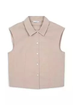 Блузка на пуговицах SMANICATA CON FIBBIA - Top Calliope, темно-коричневый