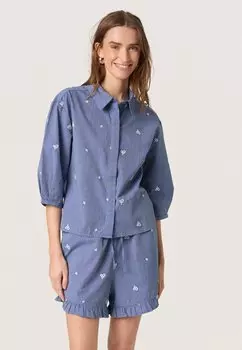 Блузка на пуговицах Soaked in Luxury, цвет Medium Blue Denim