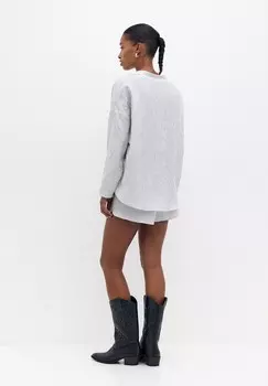 Блузка на пуговицах STAND COLLAR PULL&BEAR, белый