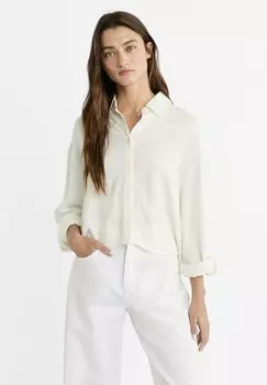 Блузка на пуговицах Stradivarius, белый