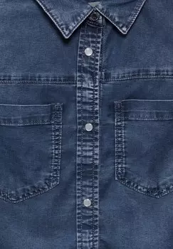 Блузка на пуговицах Street One, синий деним