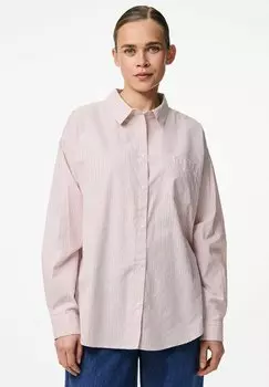 Блузка на пуговицах STREIFEN PCFEMME Pieces, молочный