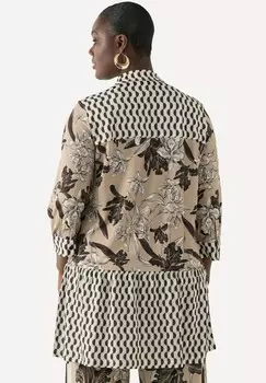 Блузка на пуговицах STRETCH BLEND LAYERED LOOK Ulla Popken, коричневый