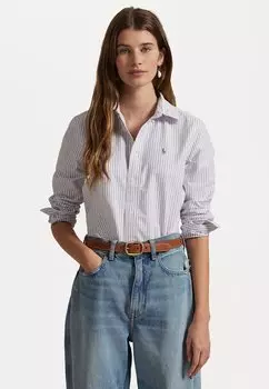 Блузка на пуговицах STRETCH SLIM FIT STRIPED OXFORD SHIRT Polo Ralph Lauren, белый