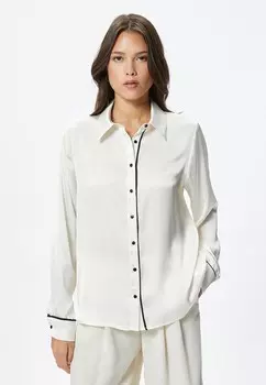 Блузка на пуговицах STRIPE DETAIL LONG SLEEVE Koton, кремовый