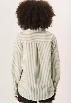 Блузка на пуговицах STRIPE GINI LONDON, зеленый