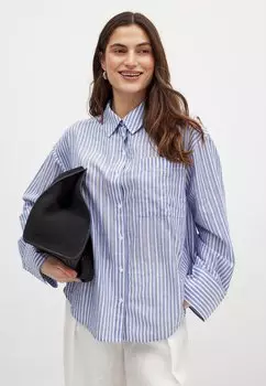 Блузка на пуговицах STRIPE NA-KD, синий