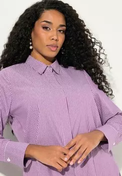 Блузка на пуговицах STRIPED BUTTON Ulla Popken, розовый