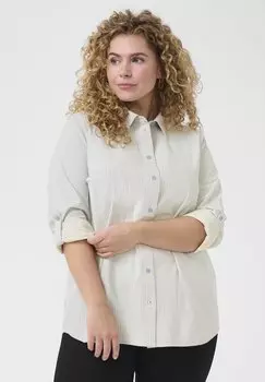 Блузка на пуговицах STRIPED Kaffe Curve, светло-голубой