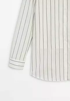 Блузка на пуговицах STRIPED Massimo Dutti, цвет Mottled Beige