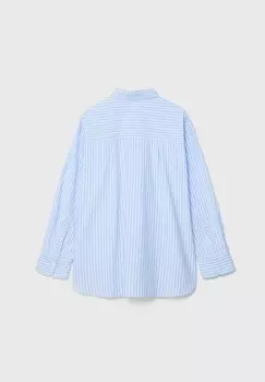 Блузка на пуговицах STRIPED Stradivarius, светло-голубой
