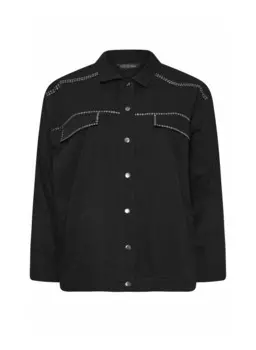 Блузка на пуговицах STUD EMBELLISHED Yours Clothing, черный