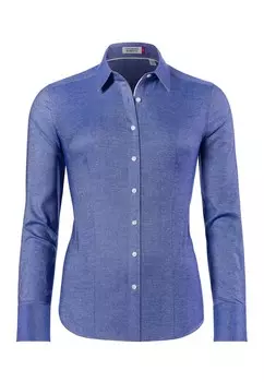 Блузка на пуговицах TAILLIERT SOFT OXFORD Vincenzo Boretti, синий