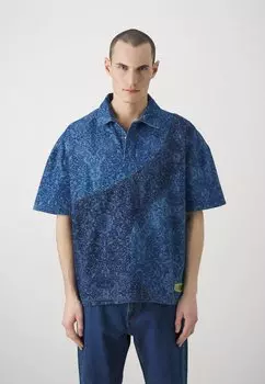 Блузка на пуговицах TEE UNISEX Les Benjamins, синий деним