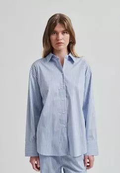 Блузка на пуговицах TENBY AJUSTABLE Second Female, синий