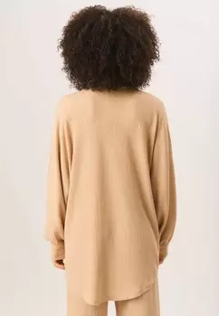 Блузка на пуговицах TEXTURED LONG SLEEVES GINI LONDON, коричневый