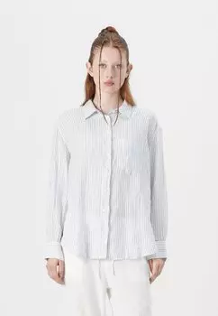 Блузка на пуговицах THE RELAXED SHIRT GAP, синий