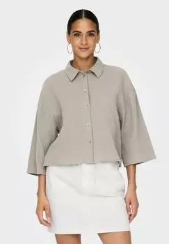 Блузка на пуговицах THEIS LIFE 3/4 CROP NOOS JDY, бежевый