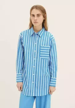 Блузка на пуговицах TOM TAILOR DENIM, синий