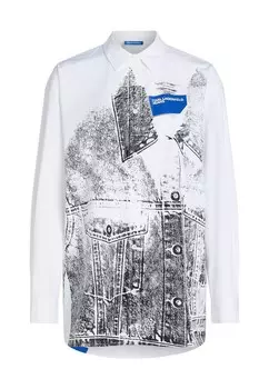 Блузка на пуговицах TROMPE-L’OEIL SHIRT Karl Lagerfeld Jeans, белый